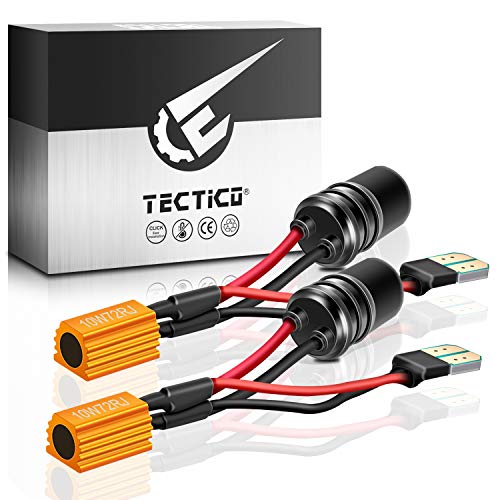 TECTICO Decodificador LED Canbus Anti-parpadeo sin error Anti-parpadeo compatible con la luz intermitente de Audi, 2 piezas