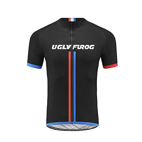 Uglyfrog Camisa de Ciclismo para Hombre de Manga Corta Respirable para Hombre Camisa de Ciclismo Tops de Ciclismo para Bicicleta DXMX09F