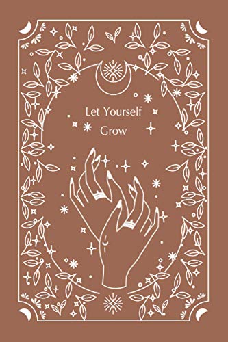 100 Day 3 Spread Tarot, Daily Tarot Record Journal, Self Love Green Witch Cover "Let Yourself Grow": 5 mm spacing, stay organized with customized ... Action and Note Section, (Tarot Journal)