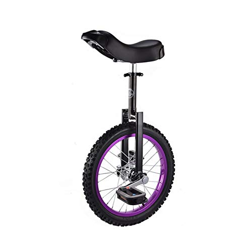 16"Pulgadas de uniciclo al Aire Libre Resistente a Prueba de Uni-Ciclo Uni-Ciclo para Adultos, una Rueda Bicicleta para Adolescentes Chica niño Jinete, Regalo (Color : Purple)