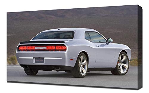 2008 Dodge-Challenger-SRT8-V8-1080 - Lienzo impreso artístico para pared, diseño de Dodge-Challenger-SRT8-V8-1080