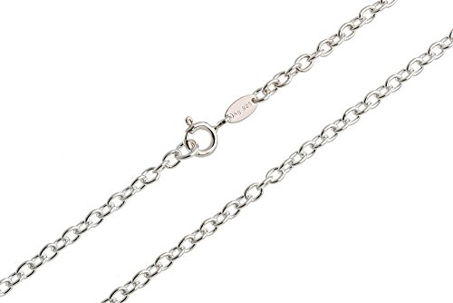 (70.0 centimeters) - - Genuine 925 Sterling Silver Pea Chain Width 2.2 mm - Various Lengths Available 38 - 90 cm