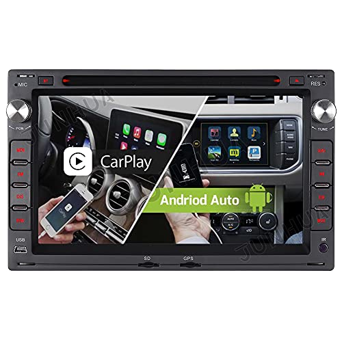 Android 10.0 Dual Tuner Auto Radio de coche integrado Android + Carplay 2G + 32GB Rohm-DSP Bluetooth 5.0 DVD GPS Navegación para VW Golf 4 Passat B5 Polo Sharan Bora T5 Transporter Lupo DAB+ WiFi AUX