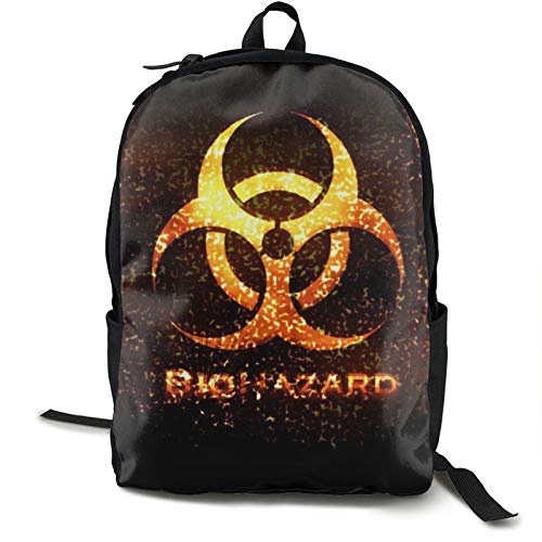 Biohazard Logo Clear Mochila a través de la mochila transparente bolsa de trabajo Daypacks para hombres y mujeres