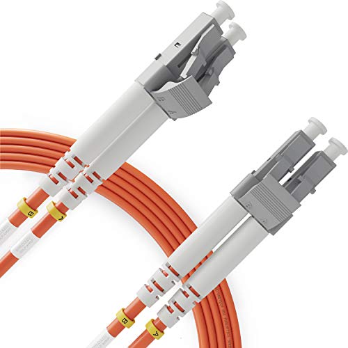 Cable de Fibra Óptica LC a LC 15M Multimodo Duplex - UPC/UPC - 50/125um OM2 (LSZH) - Latiguillo Doble Fibra Óptica - Beyondtech PureOptics Cable Series