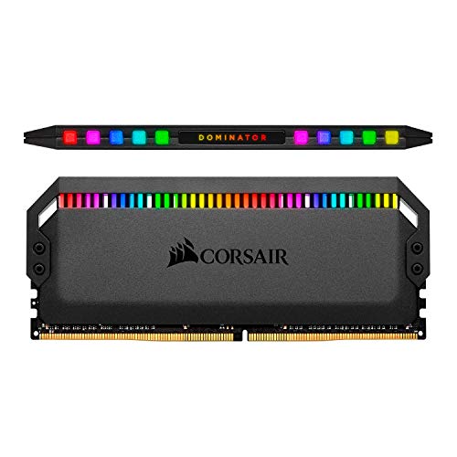 Corsair Dominator Platinum Kit de Memoria 16 GB, 2x8 GB, DDR4 3200 MHz C16, con Iluminación LED RGB, Negro