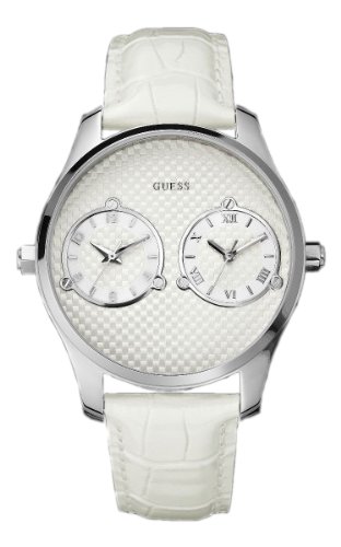 Guess Duce W80043G1 - Reloj de Caballero de Cuarzo, Correa de Piel Color Blanco