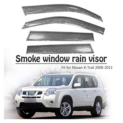JHDS Derivabrisas para Nissan X-Trail T31 2008 2009 2010 2011 2012 2013 Humo Window Rain Visor Vent Deflectores De Ventilación Accesorios Lluvia Visera Deflectora