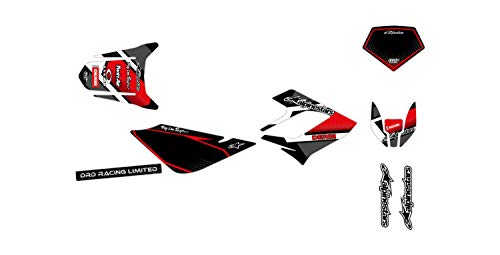 Kit de decoración para motocross Derbi DRD 50 Racing Comics Rojo 2004-2009
