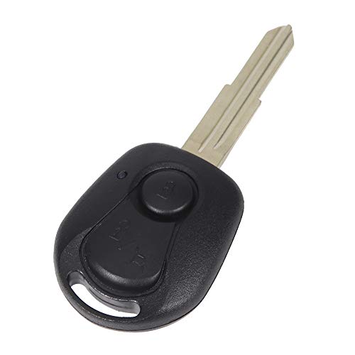 Kuuleyn Key Remote Case, 2 botones, negro, carcasa para llave remota, compatible con Ssangyong Actyon Kyron Rexton
