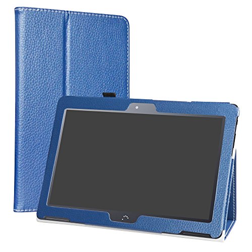 LiuShan BQ Aquaris M10 Funda, Folio Soporte PU Cuero con Funda Caso para 10.1" BQ Aquaris M10 Android Tablet,Azul Profundo