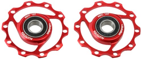 MSC Bikes MSC Ultralight Alu7075 T6. 10D - Rulinas de Ciclismo, Color Rojo anodizado