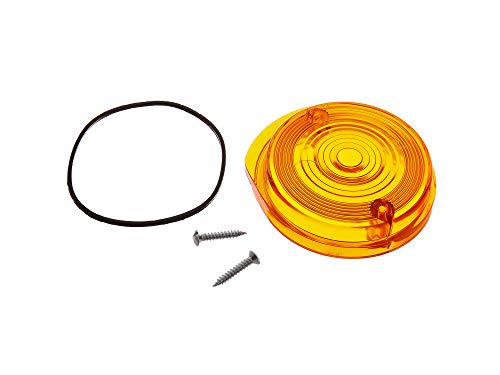 MZA - Tapa para intermitente delantero, redonda, color naranja, incluye anillo de sellado de goma + tornillos - Simson S50, S51, S70, SR50, SR80 - MZ ETZ, TS