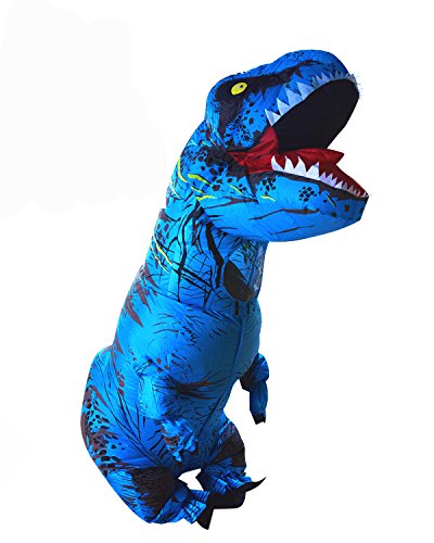 PARAYOYO T Rex Disfraz Dinosaurio Inflable Adulto T-Rex Trex Disfraces para Halloween Azul