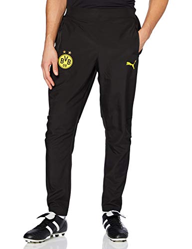 PUMA BVB Leisure Pants with 2 Side Pockets with Zip with Elastica Chándal, Hombre, Puma Black, S