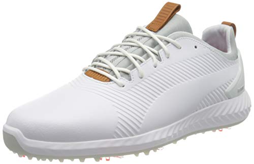 Puma - Ignite Pwradapt Leather 2.0, Zapatos de Golf Hombre, Blanco (PUMA White-PUMA White 01), 43 EU