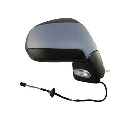 Retrovisor derecho eléctrico térmico con faro para pintar, compatible con Peugeot 3008 del 01/2009 al 08/2013