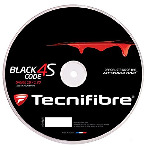 Tecnifibre Código de Colour Negro 4S, 1,25 mm, 200 Metros
