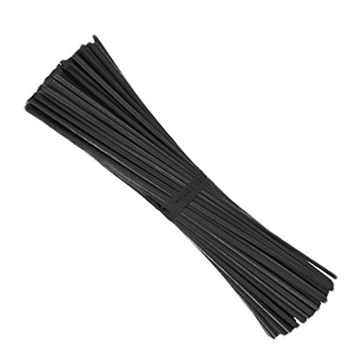 Xkfgcm 100 Piezas Reemplazo de Varillas Difusoras de Fragancia de Aceite Esencial de Habitación para Fragancia de Aroma de Caña Difusor Aroma Diffuser Sticks Reed Diffuser Sticks 200 * 4 mm Negro