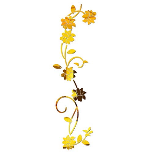YWLINK 3D DIY Forma De La Flor AcríLico Etiqueta De La Pared Modernas Pegatinas De DecoracióN
