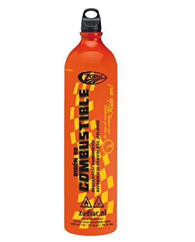 Zodiac - Botella de combustible para motocicleta (1,5 L), color negro