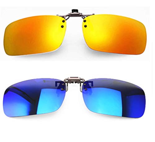 2 pares de gafas sol clip on flip up antideslumbrante polarizadas uv400 mejor conducir golf shooting caza pesca deportes al aire libre nuevos clips sol,clip en lentes,conducción/pesca lentes espejo