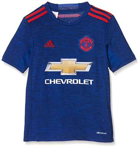 adidas JSY Y Camiseta 2ª Equipación Manchester United 2015/16, Niños, Azul/Rojo, 11-12 años