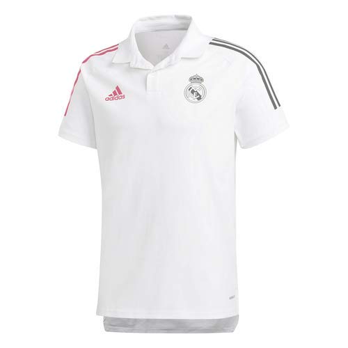 Adidas Real Madrid Temporada 2020/21 Polo Oficial, Unisex, Blanco, M