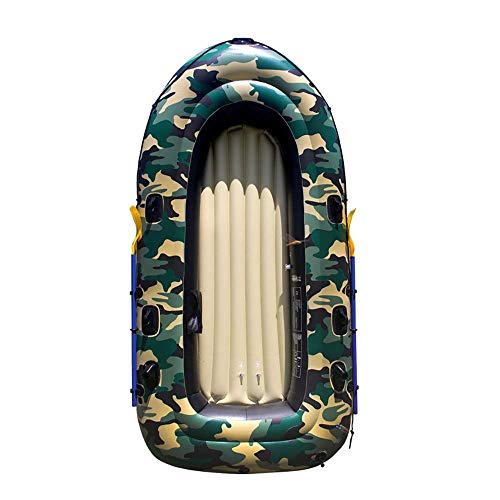 Barco Inflable for Adultos 2-4 Persona Camuflaje Barco Inflable con remos y Bomba de Pesca Bote tamaño Tres Opcional for Principiantes y Profesionales WTZ012 (Color : Camouflage, Size : 190x98cm)