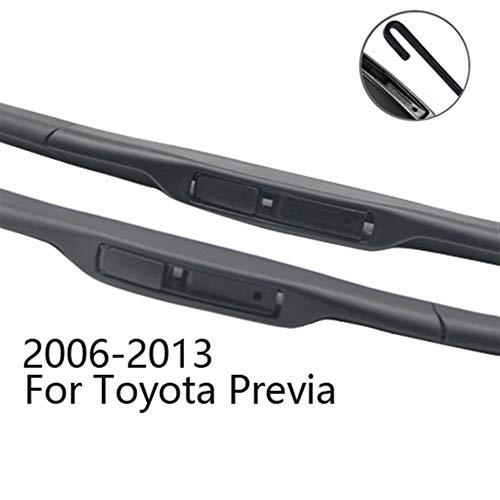 Brazos del limpiaparabrisas de repuesto, Rasquetas de Toyota Previa Fit for trabajo pesado gancho del brazo / Enganche Ams Modelo Año 2000-2013 ( Color : 2006-2013 , Talla : Front rear wiper )