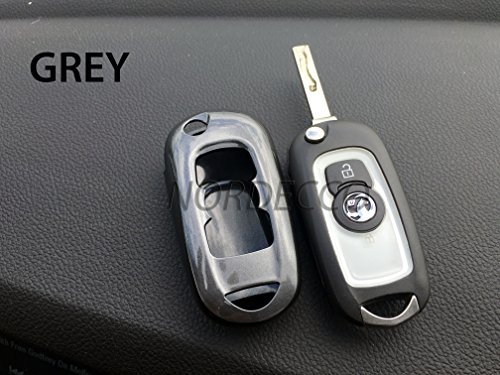 Carcasa protectora para llave de coche Opel, color gris
