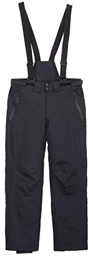 DAFENP Pantalones Esqui Nieve Hombre Impermeables Pantalones de Trabajo Termicos Snowboard Trekking Montaña Senderismo Invierno Polar Forrado Aire Libre HXBD05-Black-XL