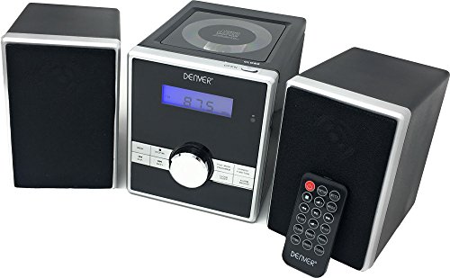 Denver MCA-230 - Microcadena (PLL-FM Radio, CD-R/RW, 3.5 mm, pantalla LCD), negro (importado)