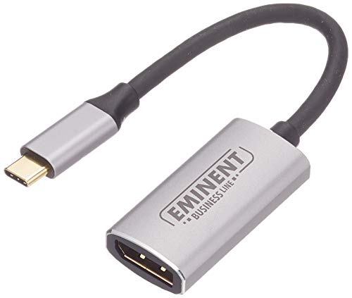 Eminent AB7873 0.096m USB C DisplayPort Negro, Gris adaptador de cable de vídeo - Adaptadores de cable de vídeo (0,096 m, USB C, DisplayPort, Macho, Hembra, Derecho)