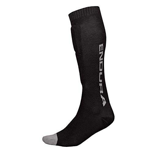 ENDURA SingleTrack Shin Guard Sock - Calcetines de protección, color negro, talla S/M (37-42)
