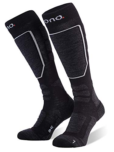 Eono Essentials Ski Socks (Basic o Premium), Schwarz (Premium), UE 43-46, Regno Unito 9-11