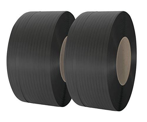 erka 2118N - Rollos de cinta de fleje (2 unidades, polipropileno, 16 mm de ancho, 0,65 mm de grosor, núcleo de 200 mm)