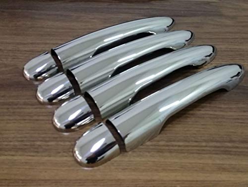 ESCENIC/LAGUNA/MEGANE - Cubre manillas de puerta de acero inoxidable cromado, 4 puertas