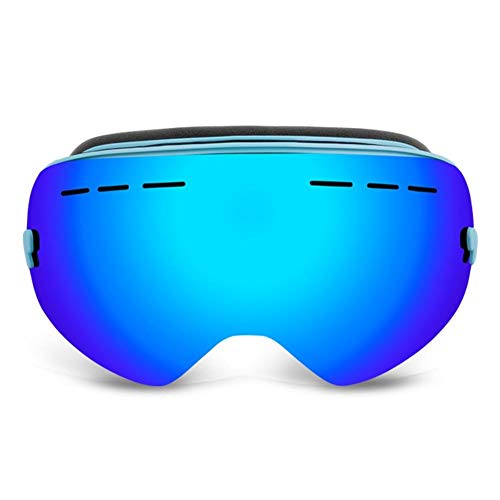 Esquí Hombres y Mujeres Gafas de esquí antiniebla Deportes al Aire Libre Gafas de Doble Capa Gafas polarizadoras de Alpinismo para Esquiar y Escalar, Azul