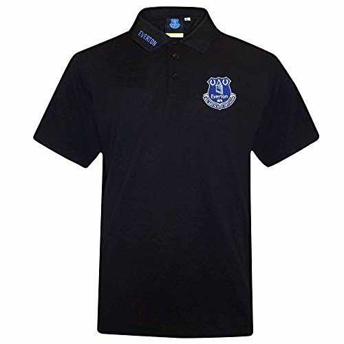 Everton - Polo oficial del FC adulto con escudo bordado, Hombre, SLAB EVERTON POLO01 BLK, negro, small