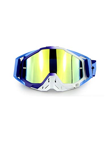 Gafas de esquí , Parabrisas deportivo al aire libre motocicleta gafas de cross-country gafas de montar gafas a prueba de viento antideslizantes ajustables, adecuadas para esquiar en el desierto equipo