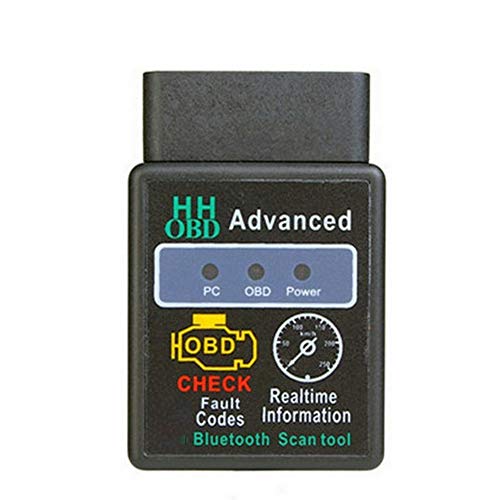 HAOXIU Dispositivo de diagnóstico OBD2 HH OBD ELM327 Bluetooth OBD2 OBDII con adaptador de interfaz de diagnóstico de coche con controlador de CD