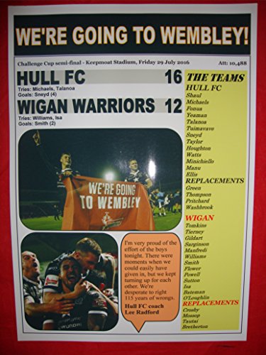 Hull FC 16 Wigan Warriors 12 – 2016 Challenge Cup semifinal – Impresión de recuerdo