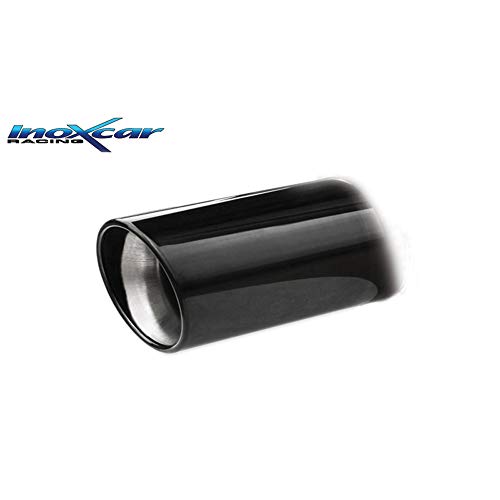 Inoxcar FICQ.10.XR10 BLACK Escape Deportivo Doble 100% INOX Adecuado para Abarth 695 180hp 2009-1x100mm X-Race Edition