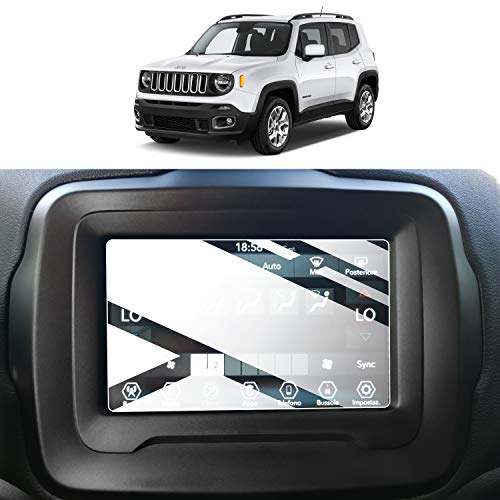 Jeep Renegade Uconnect - Protector de pantalla de 7 pulgadas de vidrio templado resistente a los arañazos y huellas dactilares, dureza 9H, antidispersión SKTU (7 pulgadas)