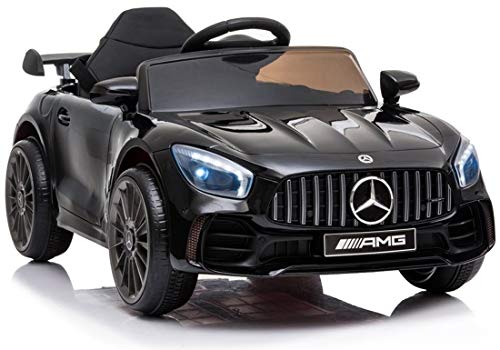 Lean Coche eléctrico infantil Mercedes Benz GT R AMG 12 V, color negro