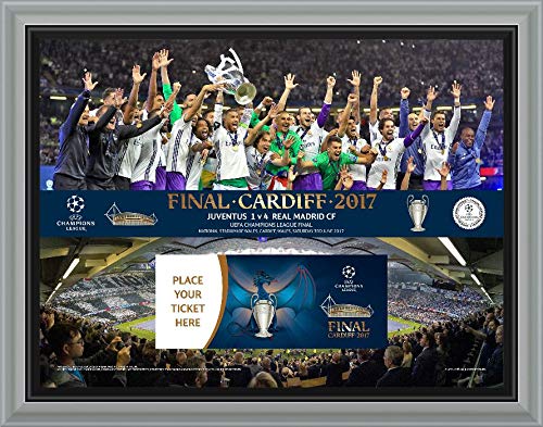 Marco de exhibición de entradas de la final de la Liga de Campeones 2017 Juventus v Real Madrid