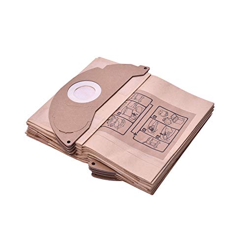 Paquete de 10 bolsas al vacío Dustbag para Karcher A2000 A2099 y WD2.000 - WD2.399 - Ref 6.904-322.0