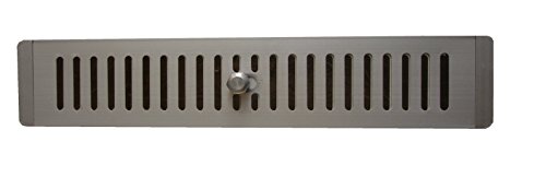 Rejilla de ventilación de anodisado aluminio ajustado 410 mm x 78 mm para armarios y gabinetes, rejilla de ventilación Rejilla Salida De Aire Rejilla de aluminio, (410 x 78 x 20)