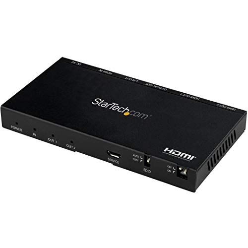 Splitter HDMI de 2 Puertos - 4K 60Hz con Escalador Integrado - HDCP 2.2 - EDID Emulación - 7.1 Sonido Envolvente (ST122HD20S)